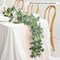 2 Pack Artificial Eucalyptus Garland, 5.5ft Faux Boxwood Eucalyptus Leaves Greenery Garland, Artificial Hanging Vines for Wedding Backdrop Arch Table Wall Home Party Decor